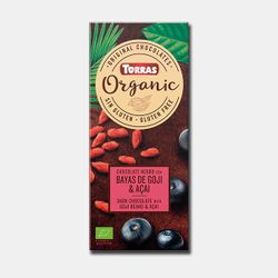 Шоколад темный Bio с ягодами черники и гожи без глютена Torras 100г