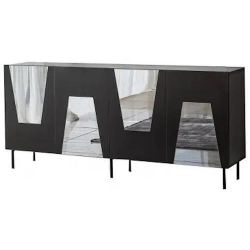 cumpără Comodă Trendy Venetia, Negru, Fume (GTR001221) în Chișinău 