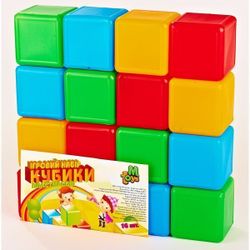M Toys Cuburi Plastic Color 16, buc.