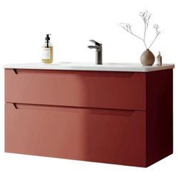 cumpără Dulap pentru lavoar Orka Messina 85 Tuscan Red în Chișinău 