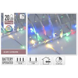 купить Гирлянда Promstore 49251 Огни новогодние Нить мягкая 20microLED разноц 1m 2xAA в Кишинёве 