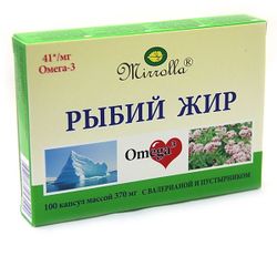 Рыбий жир с валерианой и пустырником 100 шт.