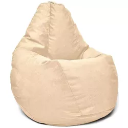 купить Кресло-мешок BeanBag BM5867, Кресло Груша из велюра Maserrati, L, бежевый в Кишинёве 
