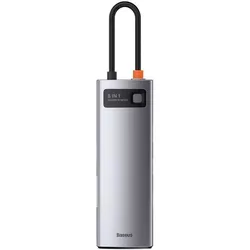 купить Переходник для IT Baseus CAHUB-CV0G 8in1 Type-C to 1*HDMI+USB-A 3.0+PD*1+RJ45*1+SD/TF*1, Metal Gleam Series, Space Gray в Кишинёве 
