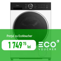купить Стиральная машина с фронтальной загрузкой Midea MF205W80BA30/W-BK в Кишинёве 