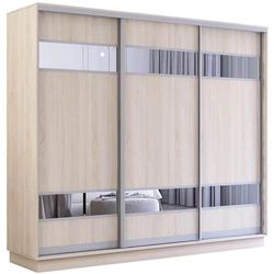 купить Шкаф Mobildor-Lux Раздвижные двери Fox из ДСП с зеркальными элементами (240x60x200 см, высота) Sonoma в Кишинёве 