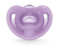 Пустышка силиконовая ортодонтическая NUK Sensitive (6-18 мес) violet