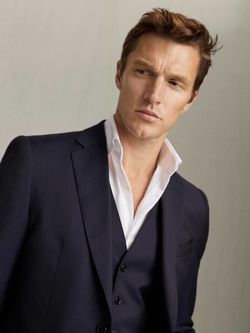 Пиджак Massimo Dutti Темно синий 2035/270/401