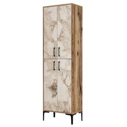 cumpără Dulap penal Trendy Berlin A-Nuc, Marmura Alba 60x200x35cm, multifunctionala (GTR006634) în Chișinău 