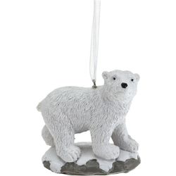 купить Новогодний декор Promstore 27260 Украшение елочное Белый медведь 7.5cm, керамика в Кишинёве 