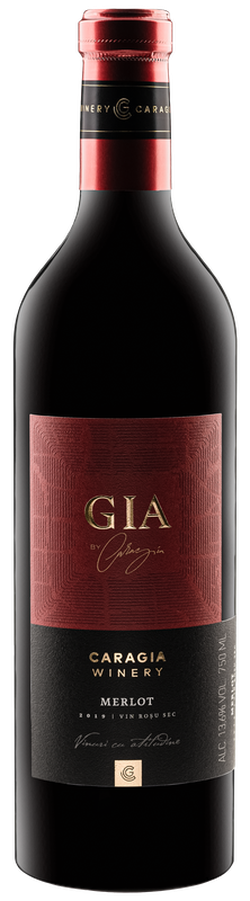 Vin Caragia Winery Merlot, sec roșu, 2019, 0.75L
