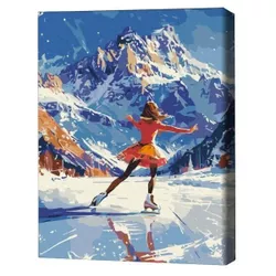 cumpără Tablou pe numere BrushMe BS54113 40x50cm (în cutie) Dans pe gheață în Chișinău 