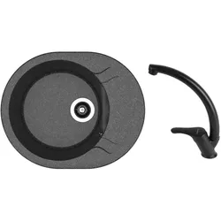 купить Мойка кухонная со смесителем Dr.Gans Berta 580 + SanDonna F 1069 negru в Кишинёве 