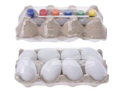 Яйца пасхальные для раскрашивания 8шт + краски