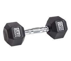 Gantera cauciucata hexagonala 5 kg PowerFIT