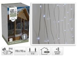 Огни новогодние "Водопад" 400LED бел, 20струй, 1.9X1.9m, 8ре