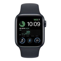 Apple Watch SE 2 44mm Aluminum Case with Midnight Sport Band, MNK03 GPS, Midnight