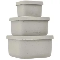 cumpără Seturi pentru hrănire bebelușilor Kikka Boo 31302050010 Set 3 piese din silicon Platinum Snack Box Sand în Chișinău 