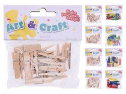 Set creativ Art&Craft agrafe-mini din lemn