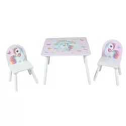 cumpără Set de mobilier pentru copii U-Grow UGMB01-UNC Setul 2 scaune și măsuță Unicorns în Chișinău 