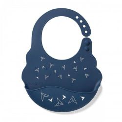 Силиконовый нагрудник регулируемый Babyono Navy