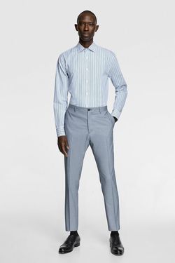 Рубашка ZARA Белый в полоску zara 5588/303/400