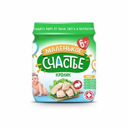 Пюре кролик Маленькое Счастье, 90гр