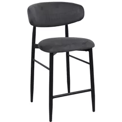 cumpără Scaun de bar Deco Bar Meridian Catifea Grey (HLR21)+Black Legs în Chișinău 