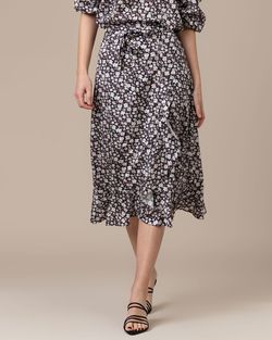 Юбка CO'COUTURE Черный в цветочек