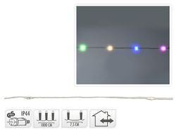Огни новогодние "Нить" 240LED разноцвет, 18m прозр кабель