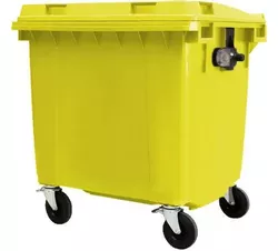 cumpără Coș de gunoi Uniplast 37223 Cos pentru transportarea deseurilor 1100 L din plastic pe roti (galben) HE în Chișinău 
