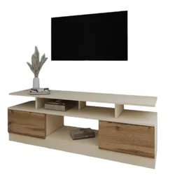 cumpără Comodă TV Smartex (16529) Т9 160cm TV Ivory+Stejar Inchis în Chișinău 