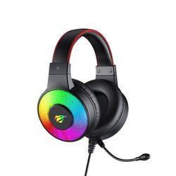 Gaming Headset Havit H2013d, 50mm driver, 20-20kHz, 32 Ohm, 106dB, 2.0m, 3.5mm+USB, RGB, Black