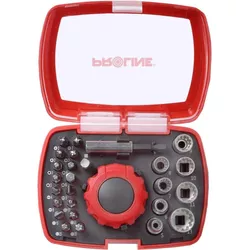 cumpără Set de tubulare, bite, duze Proline 10702 Набор бит с трещёточным ключом 27шт în Chișinău 