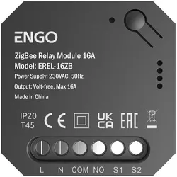 купить Выключатель электрический ENGO Controls EREL-16ZB, ZigBee, 16A, NO-COM в Кишинёве 
