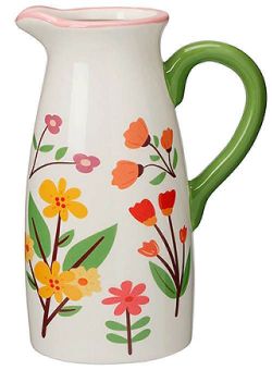 купить Ваза Promstore 56646 Floral, H20сm, D14cm, din ceramica в Кишинёве 