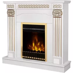 купить Камин электрический ArtFlame Calisto & Gala gold, 1020x1100x300mm, Alb в Кишинёве 