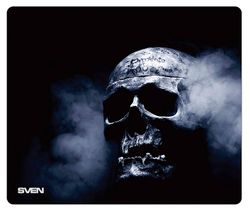Gaming Mouse Pad SVEN GS1M, 320 x 270 x 3mm, Fabric surface for Speed, Rubberized base, Picture