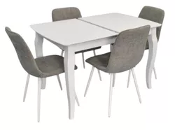 cumpără Set masă și scaune Evelin di Costacurta стол HV-29V White + 4 стула YTC-078Wh UF885-14 Grey în Chișinău 