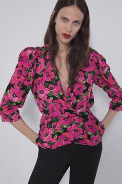 Блуза ZARA Цветочный принт 7635/023/800