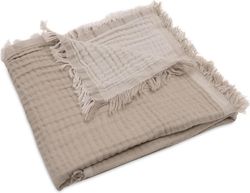cumpără Lenjerie de pat pentru copii Jollein 521-511-68014 Paturica Olive Green/Ivory GOTS, 75x100cm în Chișinău 