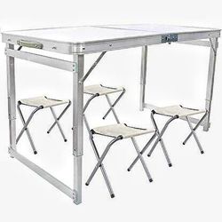 Masă pentru picnic dura, valiză pliabilă + 4 scăunele