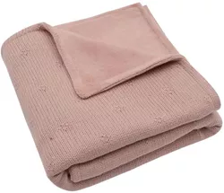 cumpără Lenjerie de pat pentru copii Jollein 517-511-68034 Paturica Cosy Knit Wild Rose/Velvet, 75x100cm în Chișinău 