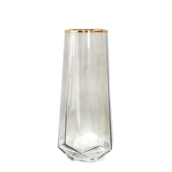 Декоративная ваза, Стекло, 30см, Серая DS4346
