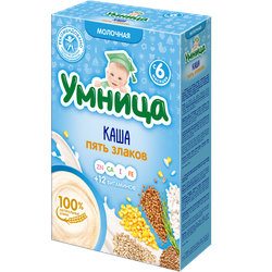 Terci Umnitsa 5 cereale cu lapte (6+ luni), 200g