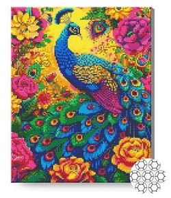 купить Картина по номерам Art Gallery GA87086 Mozaic cu diamante 40x50cm Paun frumos в Кишинёве 