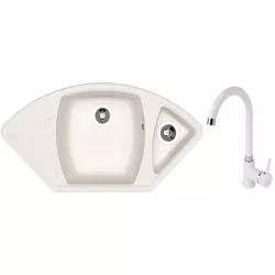 купить Мойка кухонная со смесителем Dr.Gans Gabi + SanDonna F 7073 alb в Кишинёве 