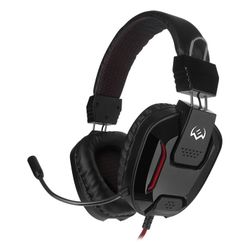 Gaming Headset SVEN AP-G555MV, 40mm drivers, 20-20000Hz, 32 Ohm, 99dB, 290g., 2x3.5mm, Black/Red