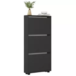купить Полка для обуви Mobildor-Lux Leo Slim 100x16x125H cm Anthracite в Кишинёве 