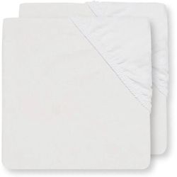 cumpără Lenjerie de pat pentru copii Jollein 2510-507-00001 Cearsaf cu elastic Cotton White, 120x60cm, 2buc în Chișinău 